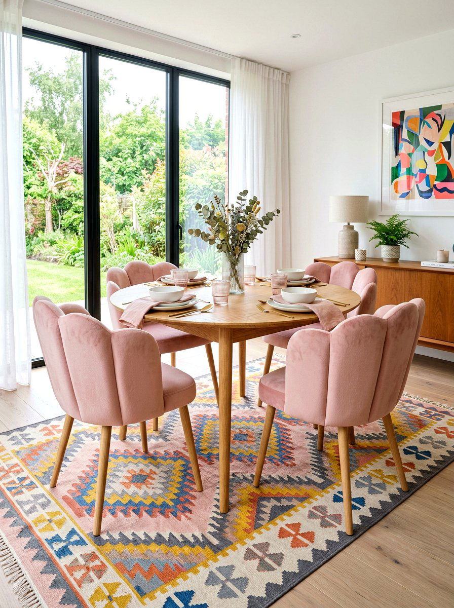 Pink Scalloped Dining Chair - 30 scalloped dining chairs ideas