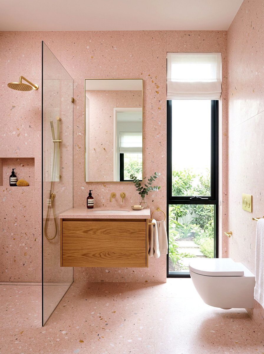 Pink Terrazzo Bathroom - 30 terrazzo bathroom ideas