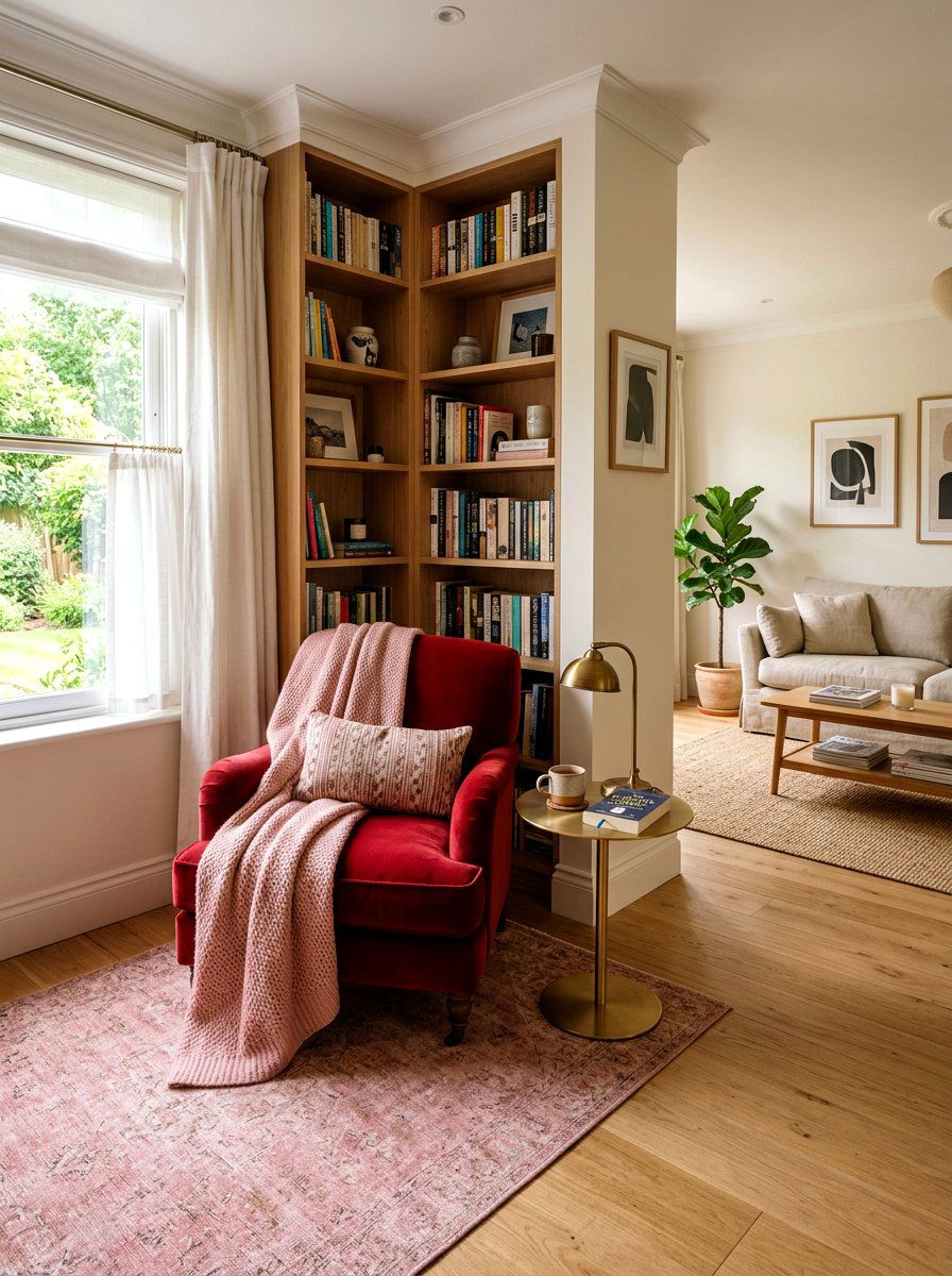 Pink and red velvet furniture - 30 pink and red home decor ideas