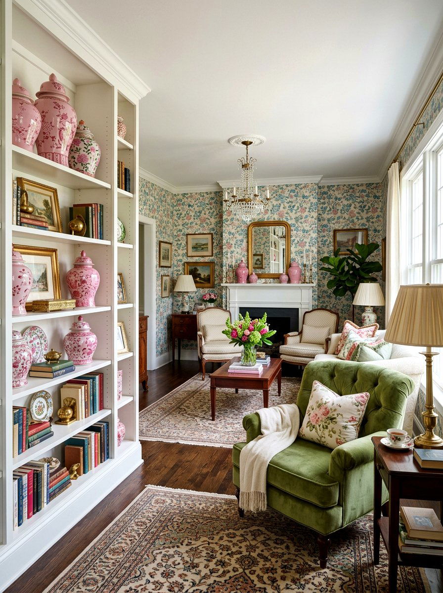 Pink ginger jar decor - 30 ginger jar living room ideas