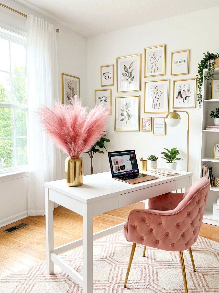 Pink pampas grass home styling - 30 pampas grass decor ideas