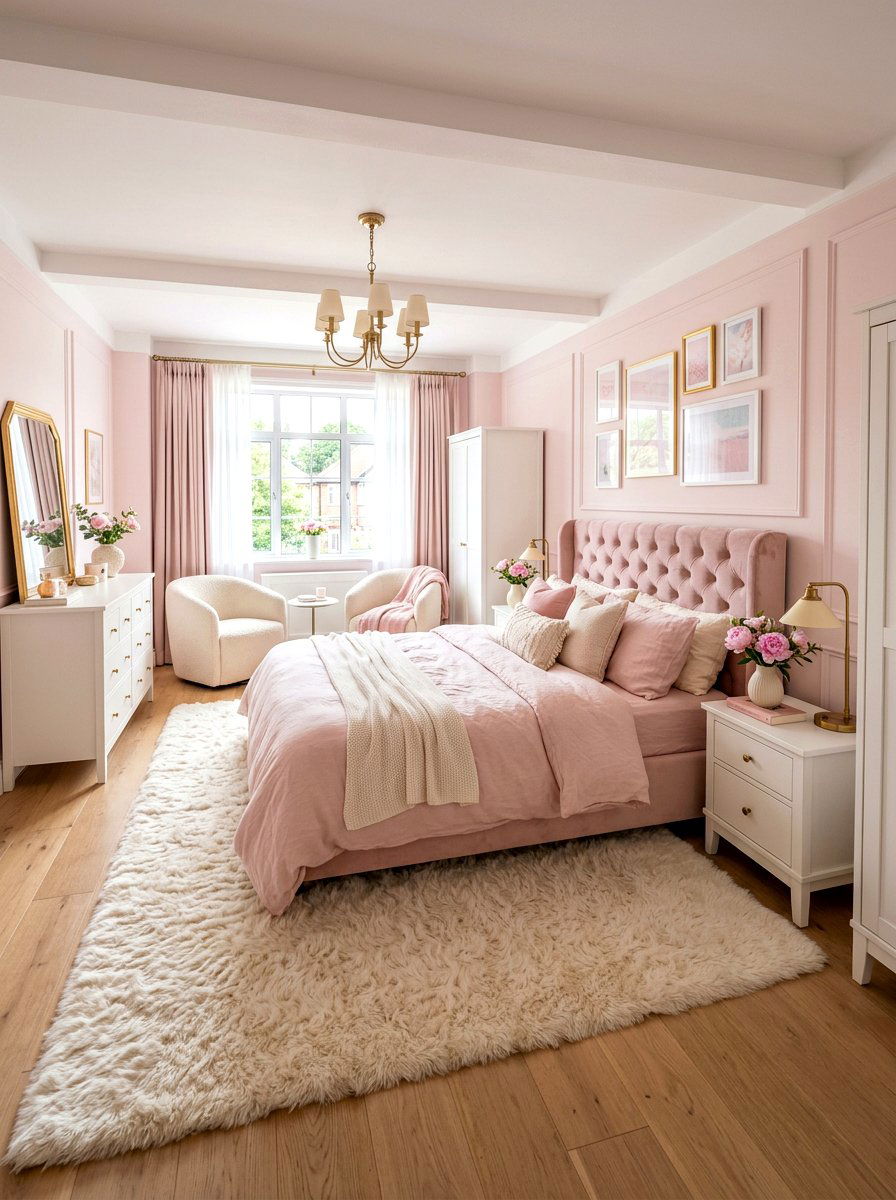 Pink pastel bedroom - 30 soft girl room ideas