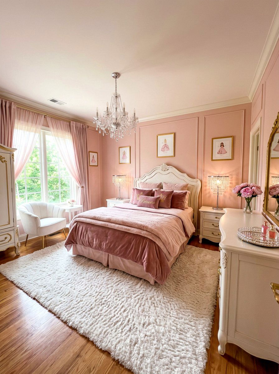 Pink princess bedroom - 30 fairytale bedroom aesthetic ideas