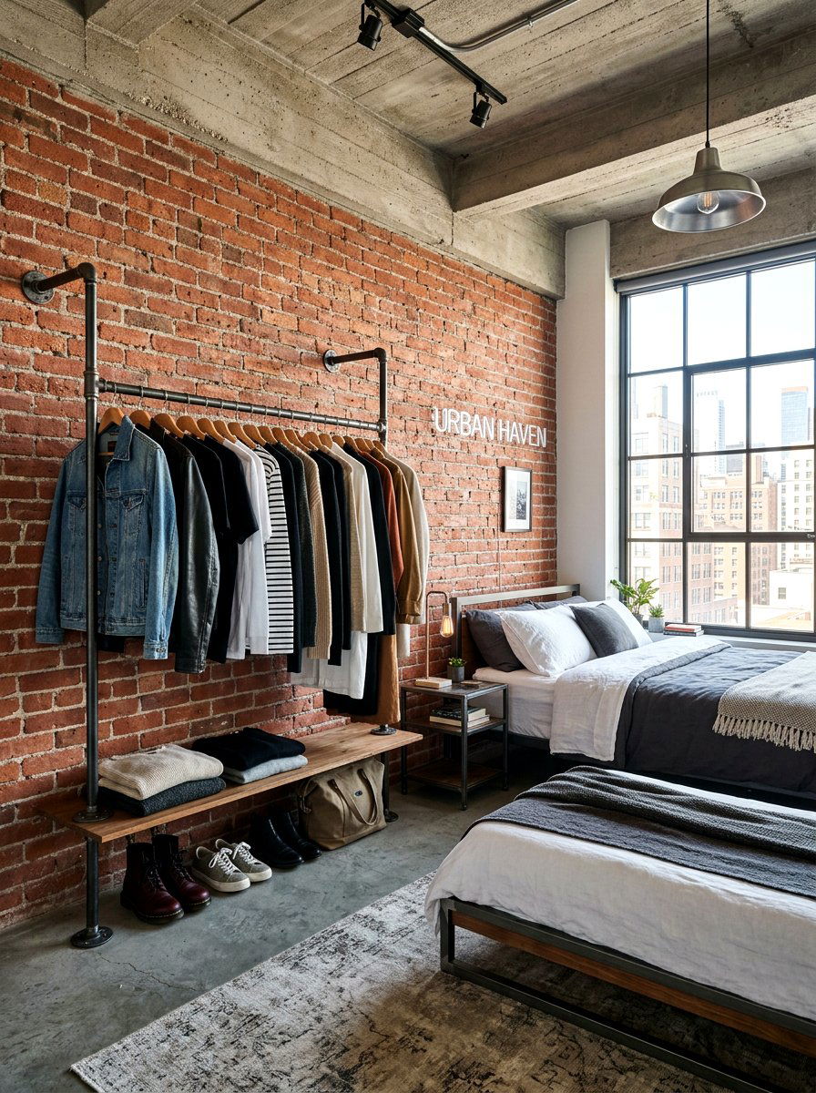 Pipe Clothes Rack - 30 reusable storage ideas