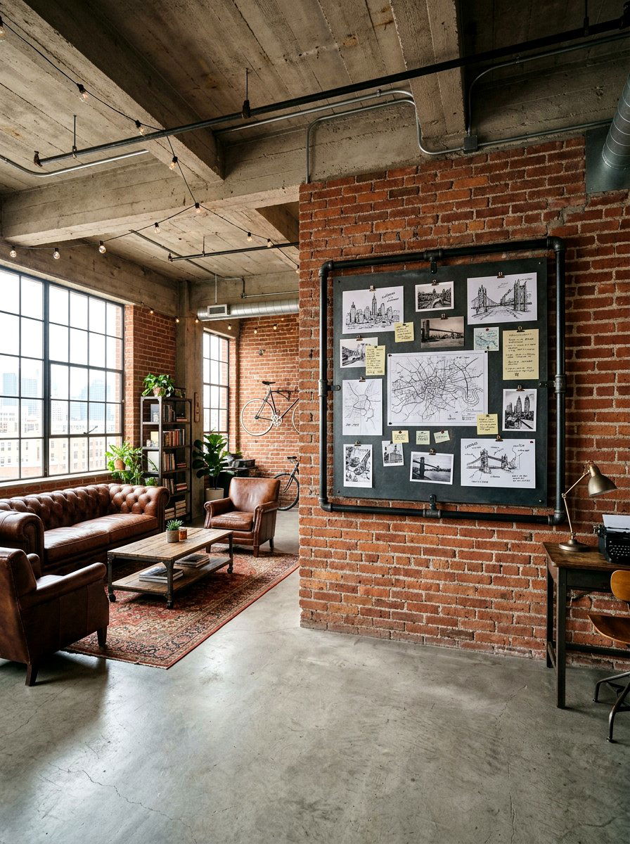 Pipe Message Board Loft - 30 message board wall ideas