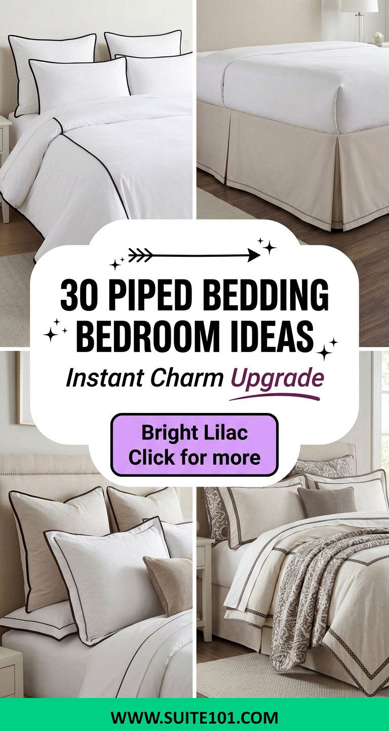 Piped Bedding Bedroom Ideas 30 Sharp Styles for Instant Charm - Piped Bedding Bedroom Ideas: 30 Sharp Styles for Instant Charm