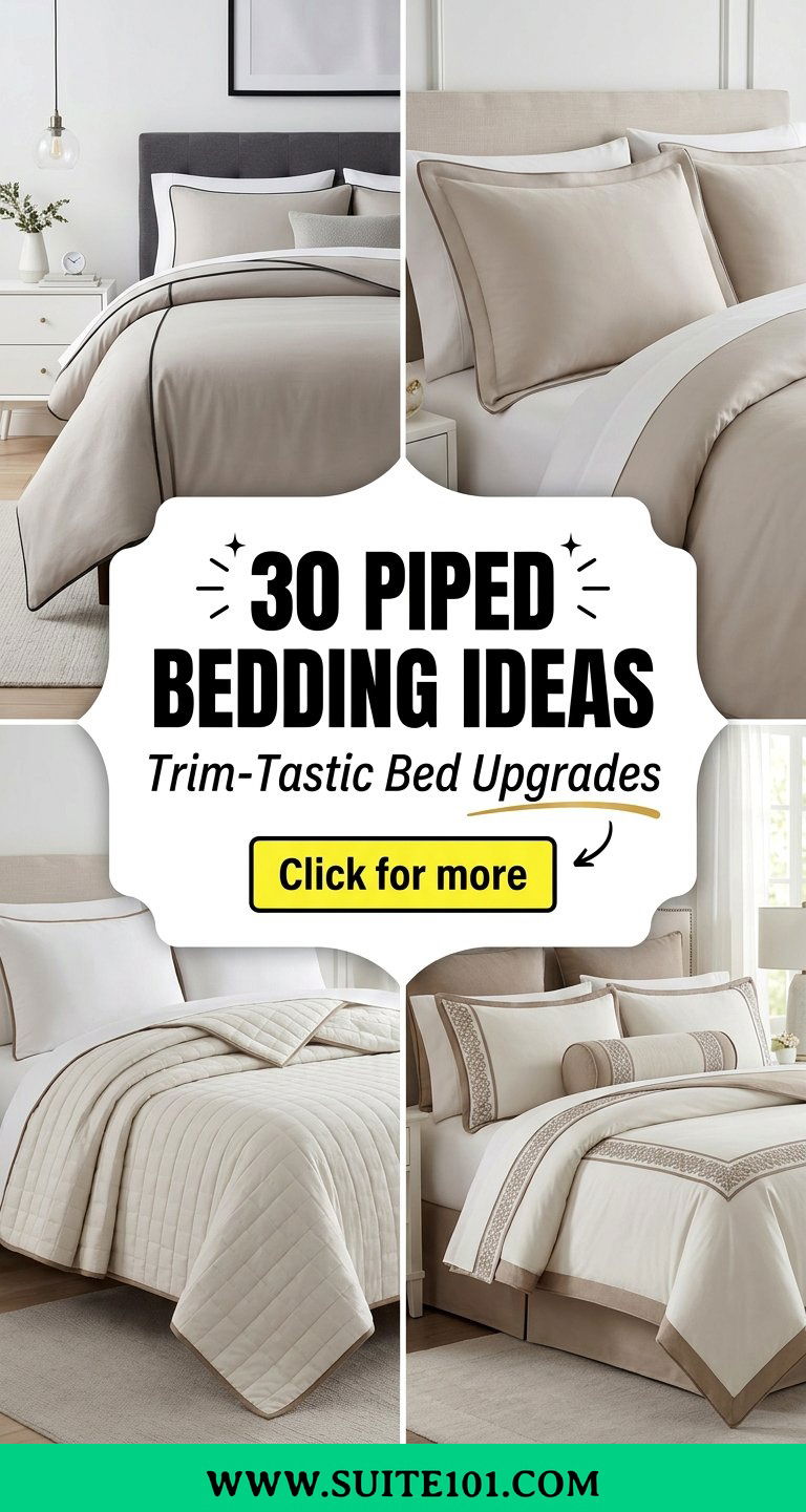 Piped Bedding Ideas 30 Trim-Tastic Upgrades for Your Bed - Piped Bedding Ideas: 30 Trim-Tastic Upgrades for Your Bed