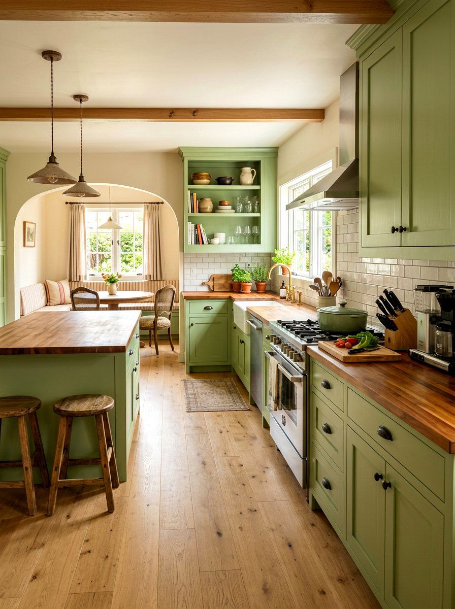 Pistachio kitchen butcher block - 30 pistachio kitchen ideas