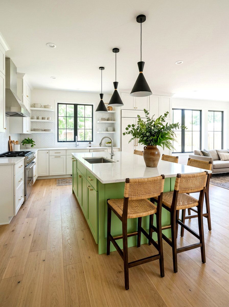 Pistachio kitchen island design - 30 pistachio kitchen ideas