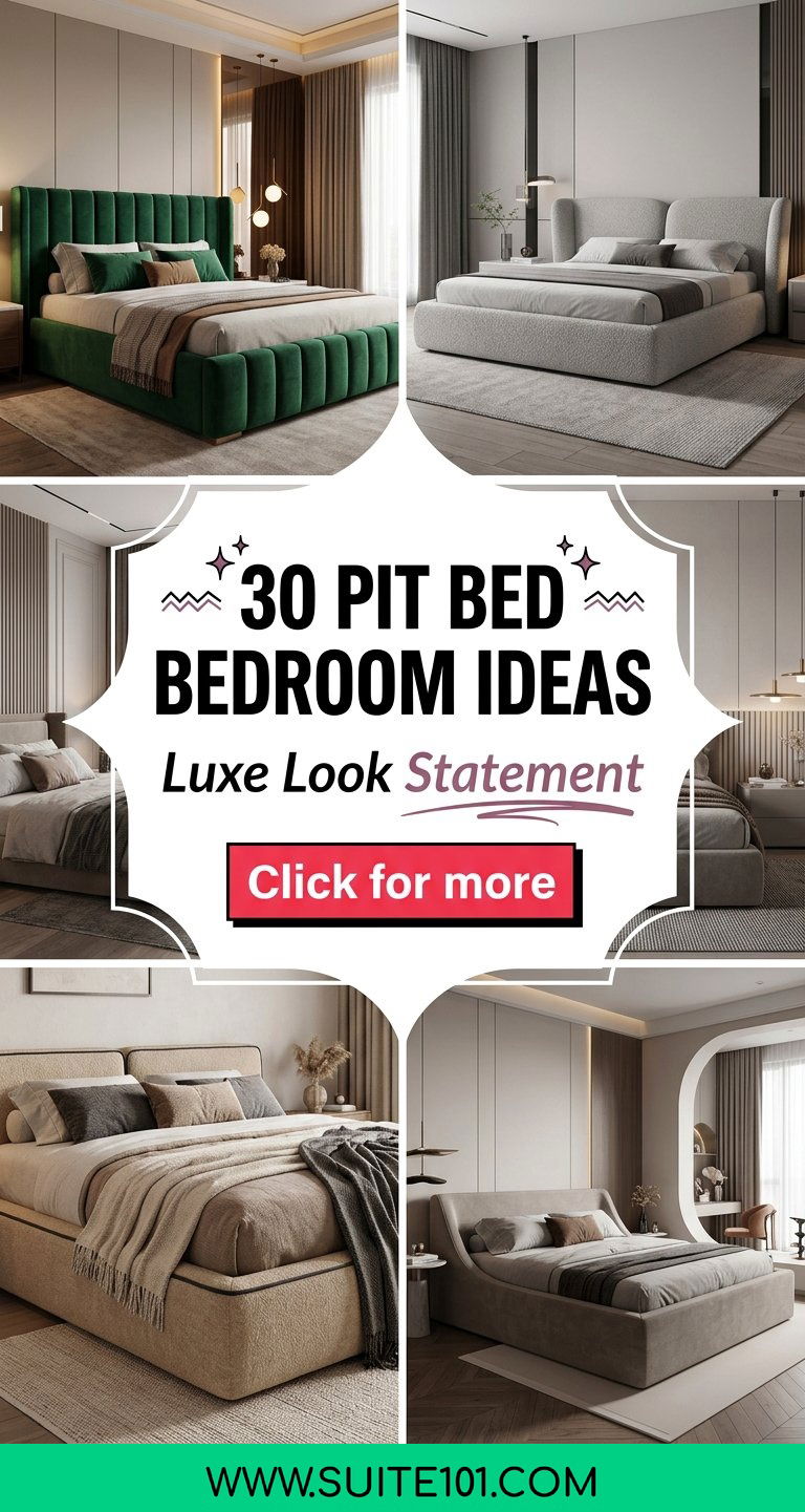Pit Bed Bedroom Ideas 30 Statement Beds for a Luxe Look - Pit Bed Bedroom Ideas: 30 Statement Beds for a Luxe Look