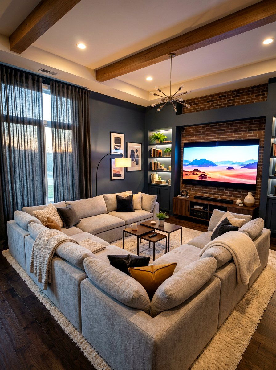 Pit Sectional - 30 family room sectional ideas