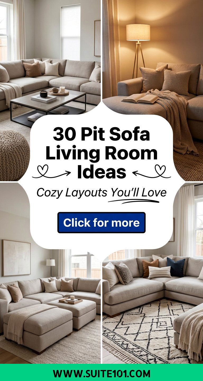 Pit Sofa Living Room Ideas 30 Cozy Layouts Youll Love - Pit Sofa Living Room Ideas: 30 Cozy Layouts You'll Love
