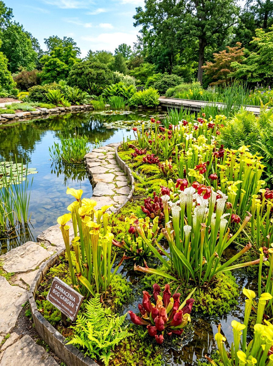 Pitcher Plant Pond Edge Planting - 30 pond edge planting ideas