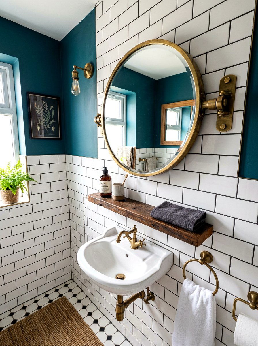 Pivot brass bathroom mirror - 30 antique brass mirror decor ideas