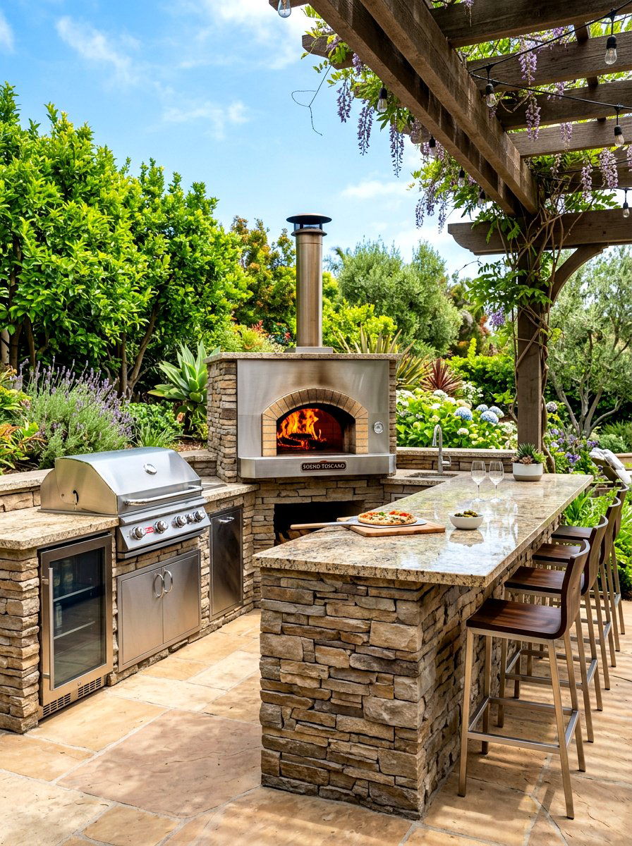 Pizza Oven In Outdoor Kitchen - 30 outdoor pizza oven ideas