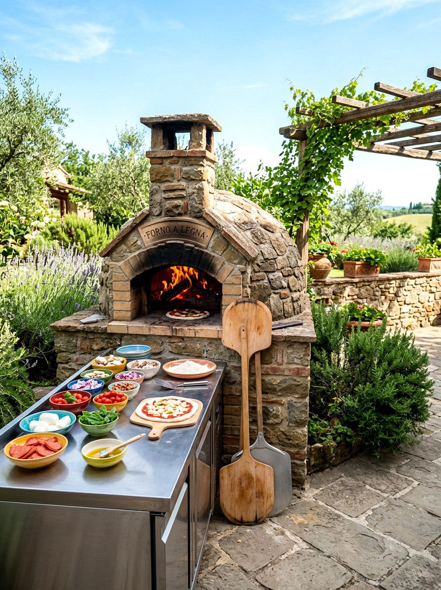 Pizza oven station - 30 summer hosting home ideas