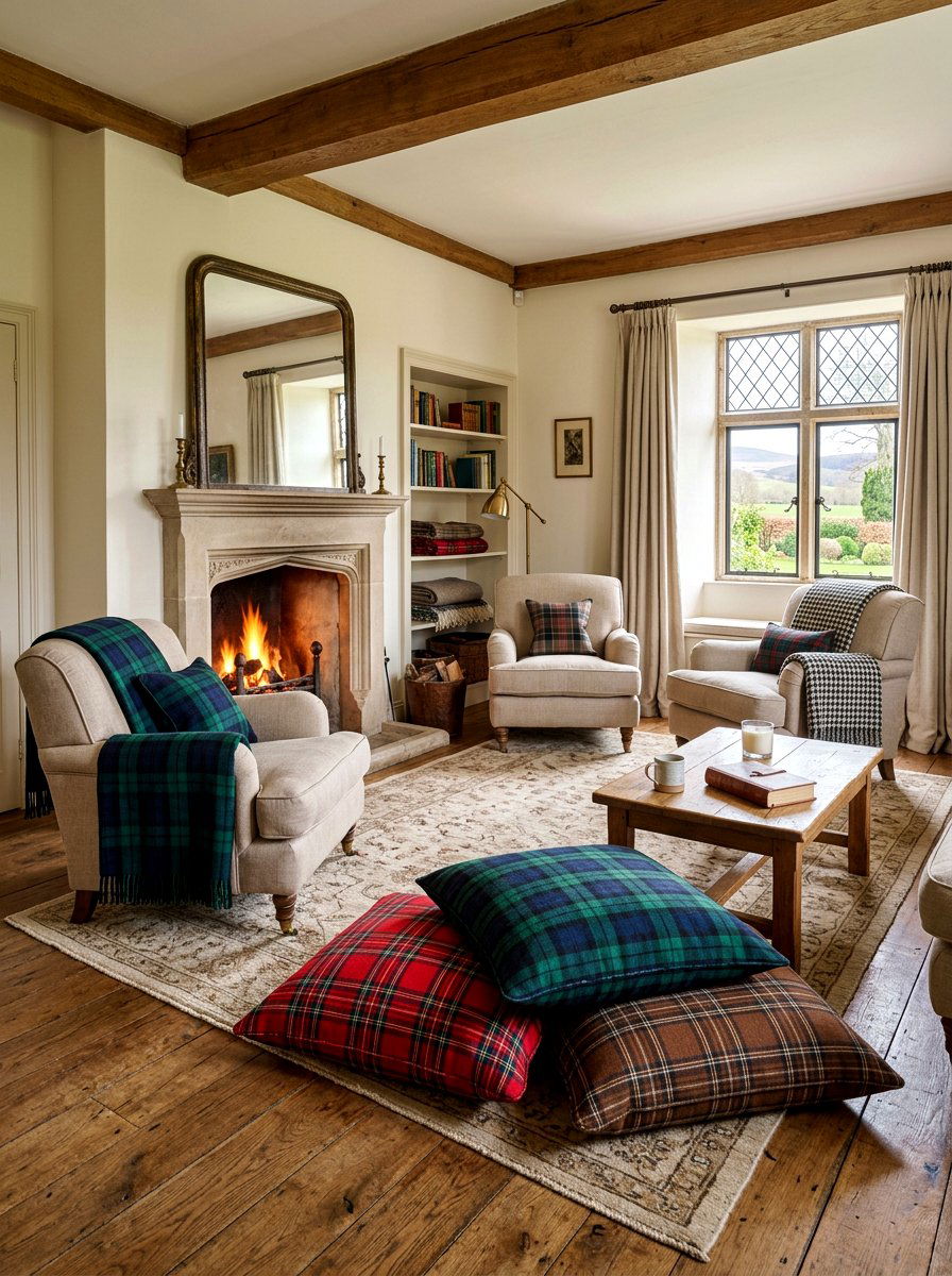 Plaid And Wool Accents - 30 equestrian decor ideas