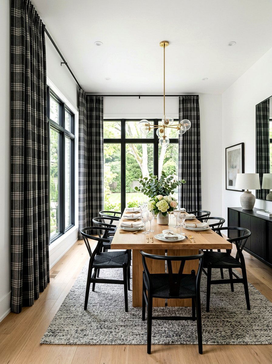 Plaid Curtains - 30 plaid decor ideas