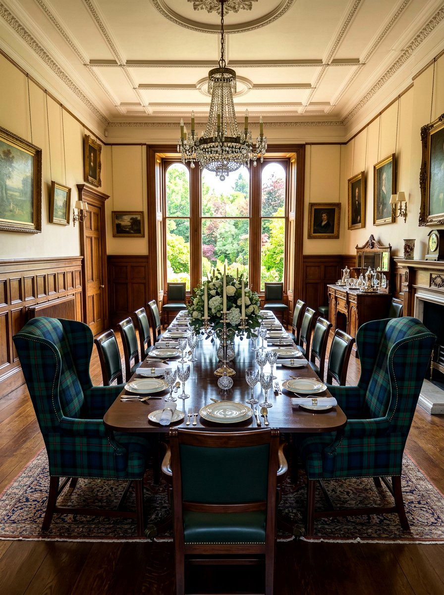Plaid Dining Room - 30 plaid decor ideas