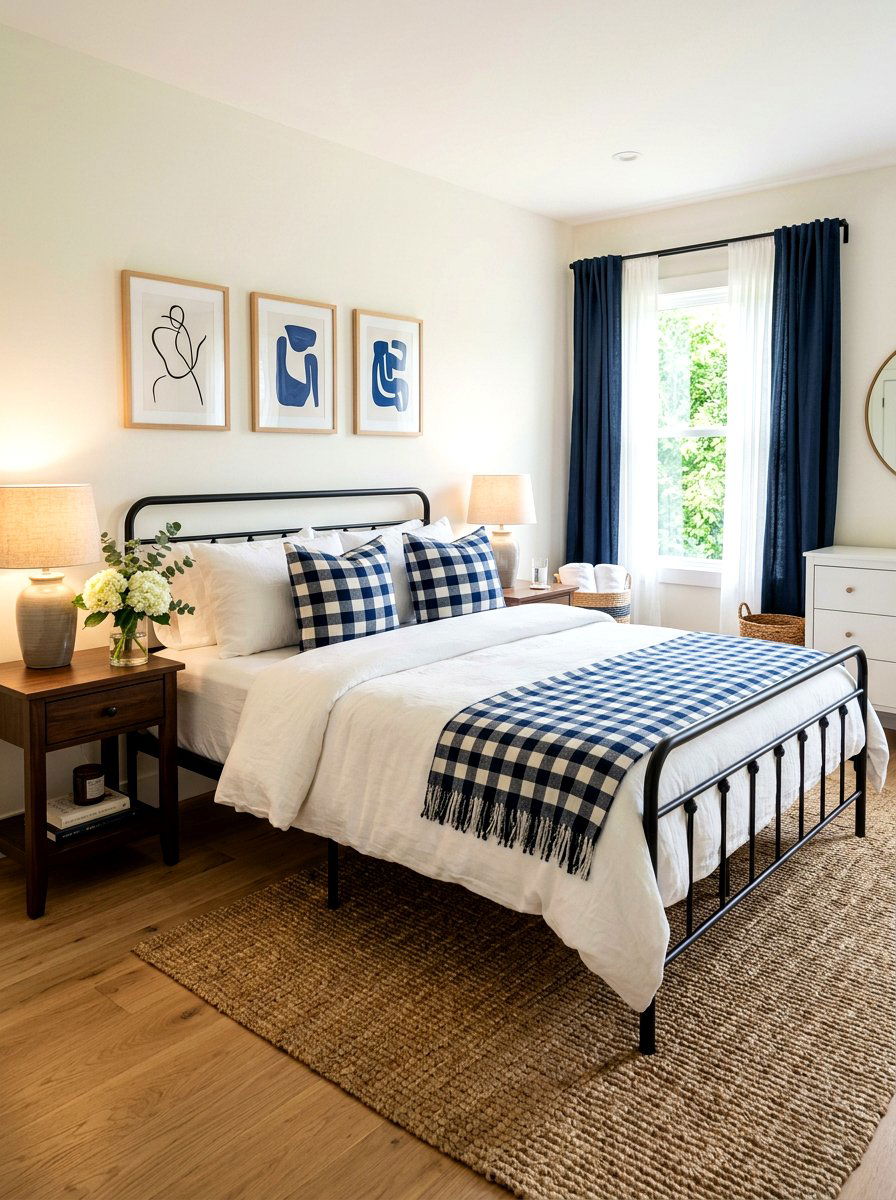 Plaid Guest Suite - 30 plaid decor ideas