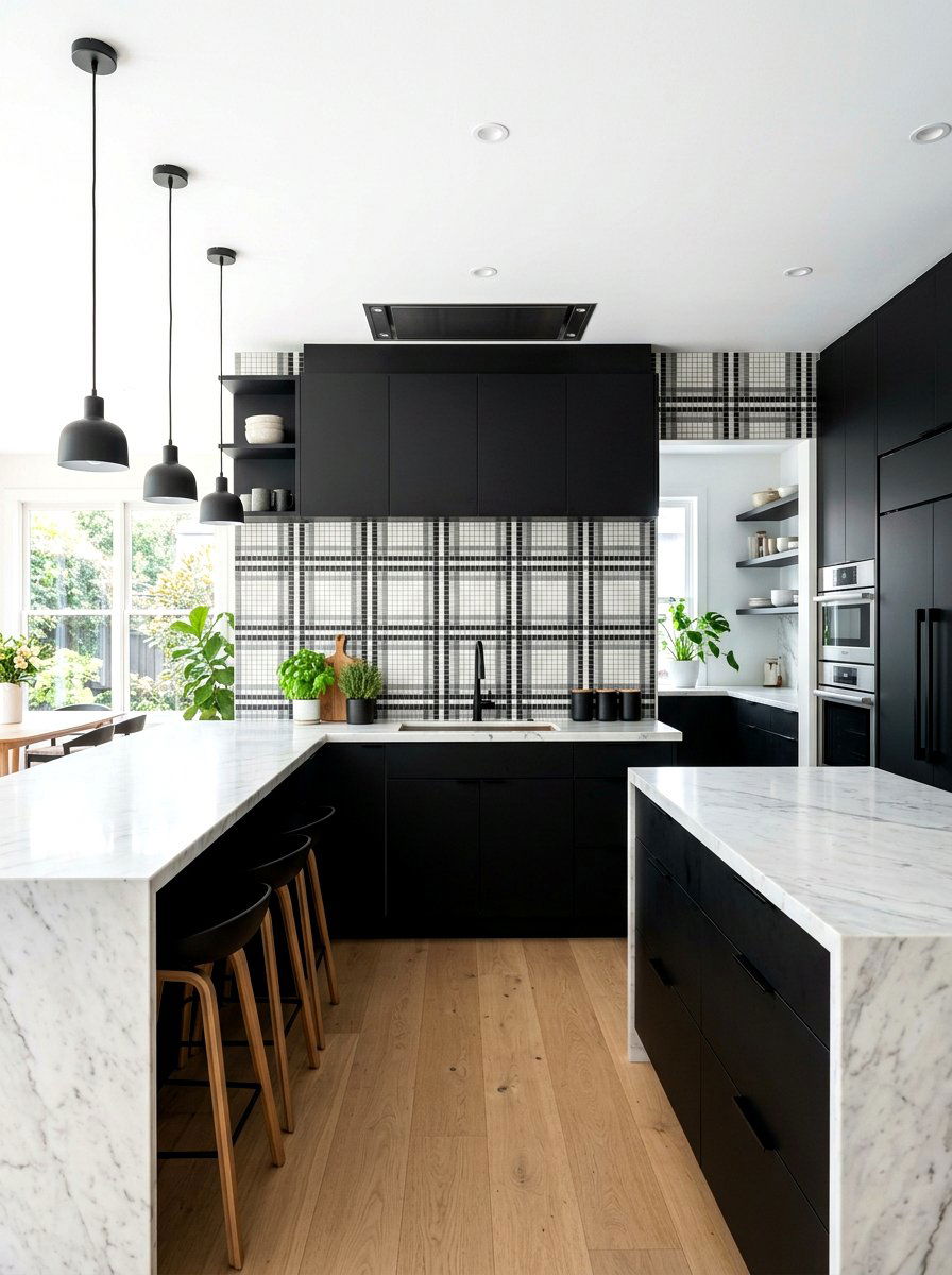 Plaid Kitchen Backsplash - 30 plaid decor ideas