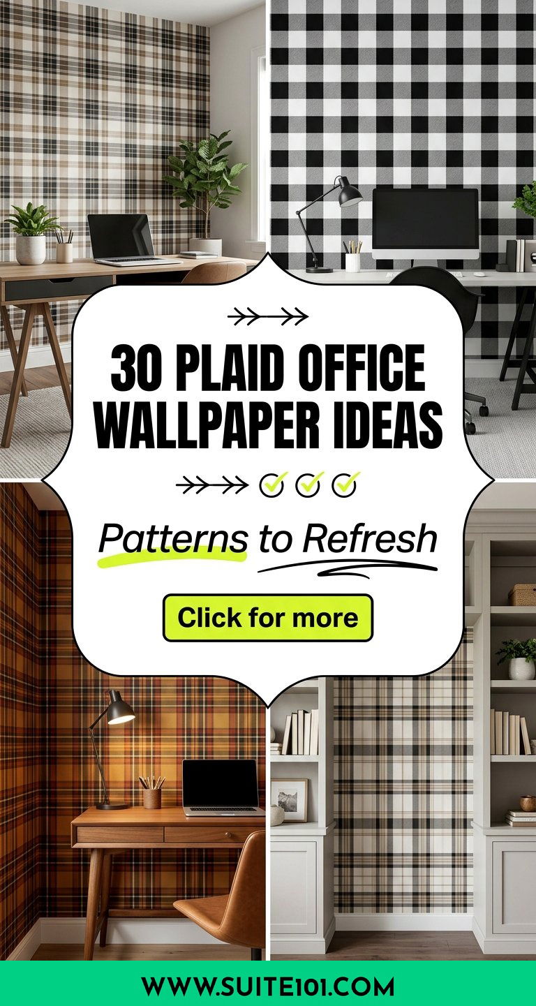 Plaid Office Wallpaper Ideas 30 Patterns to Refresh Your Desk - Plaid Office Wallpaper Ideas: 30 Patterns to Refresh Your Desk