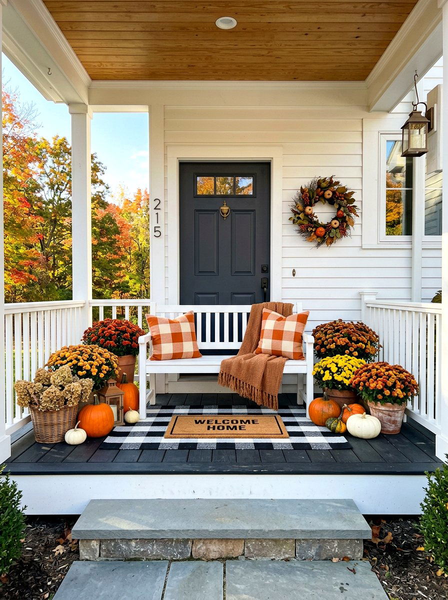 Plaid Porch Decor - 30 plaid decor ideas