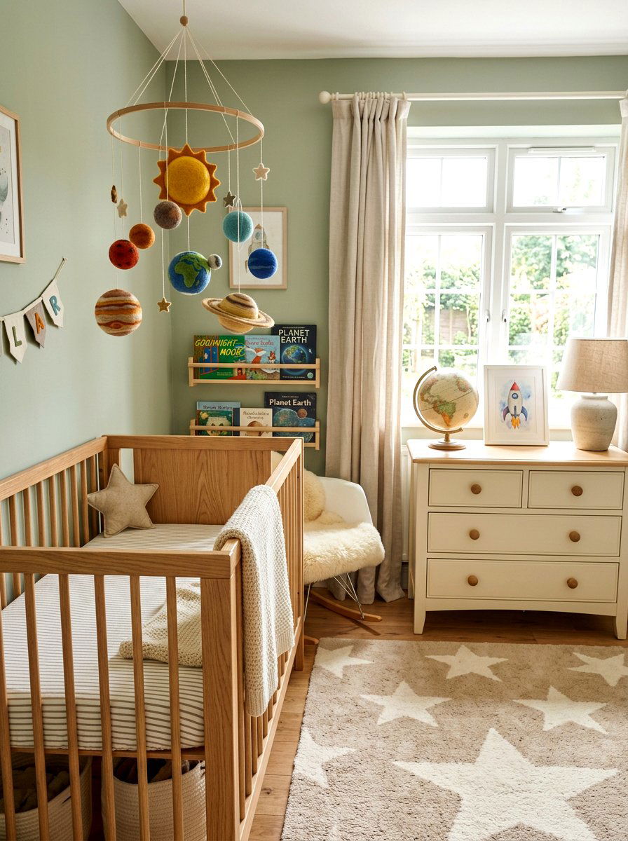 Planets Solar System Mobile - 30 celestial nursery ideas