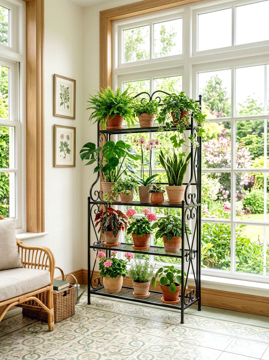 Plant stand sunroom - 30 sunroom furniture ideas