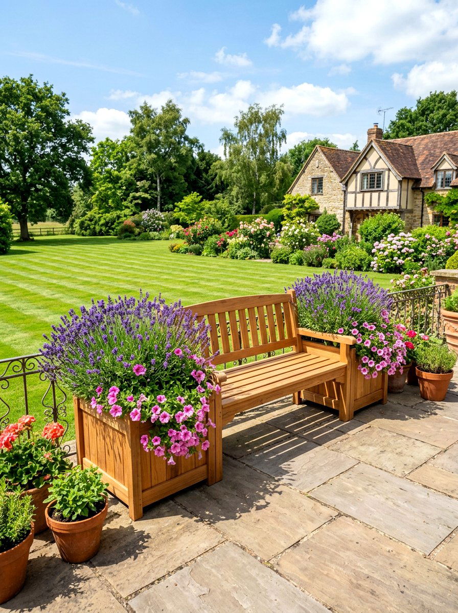 Planter Box Bench - 30 outdoor bench ideas