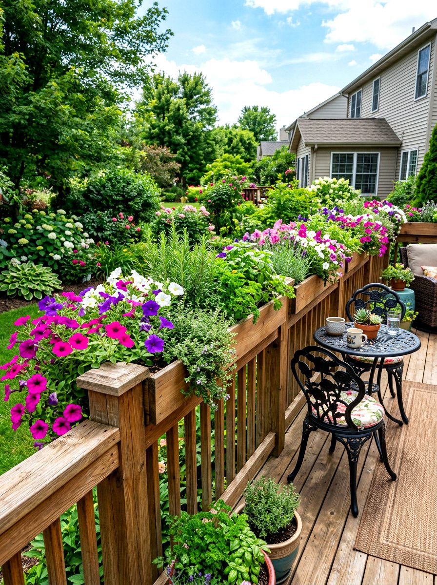 Planter Box Railing - 30 deck railing ideas