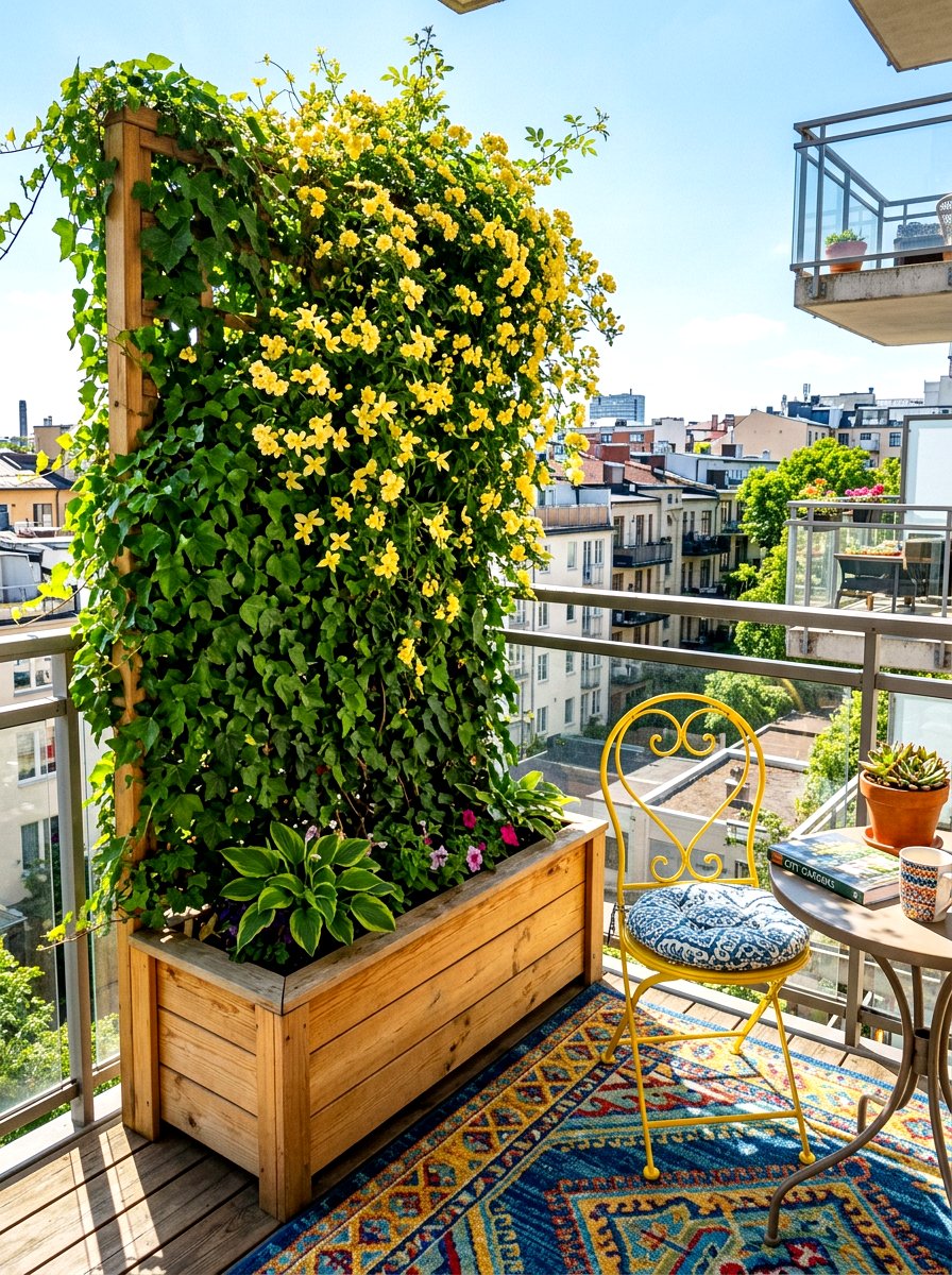 Planter Box With Trellis - 30 decorative privacy screen ideas