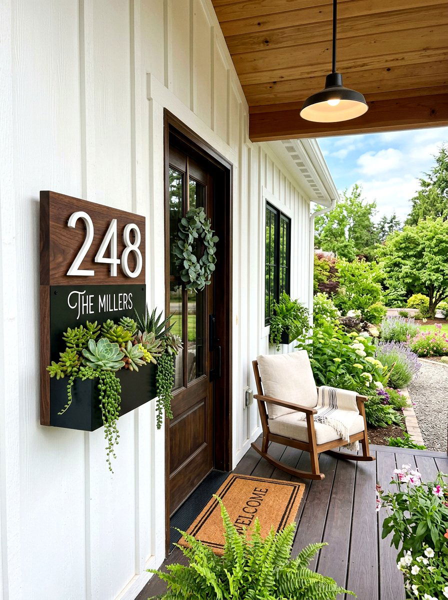 Planter House Number Sign - 30 house number sign ideas luxury
