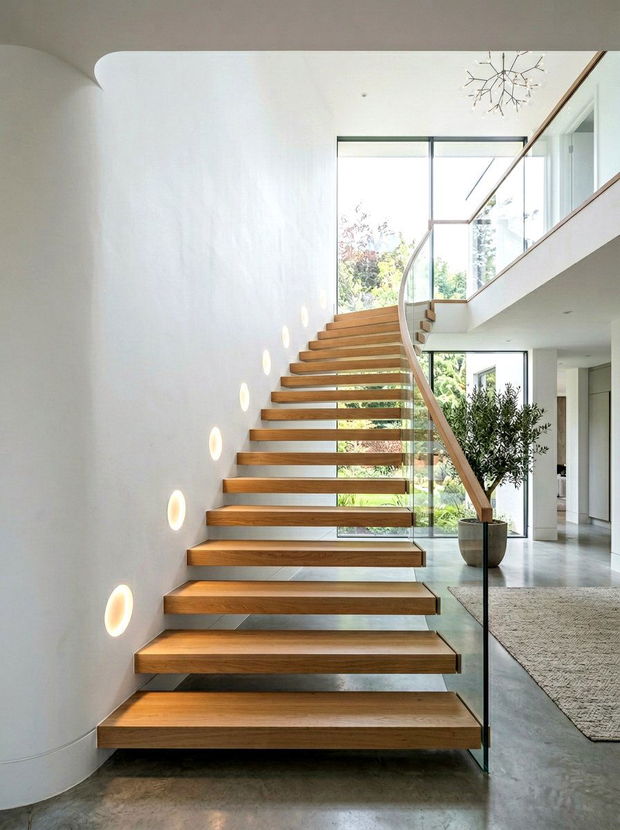 Plaster In Wall Lights - 30 staircase lighting ideas