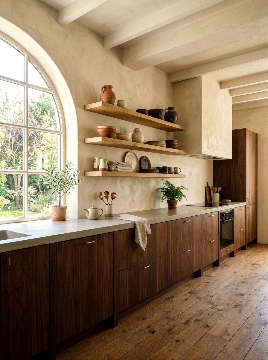 Plaster Wall Kitchen Finish - 30 organic modern kitchen ideas