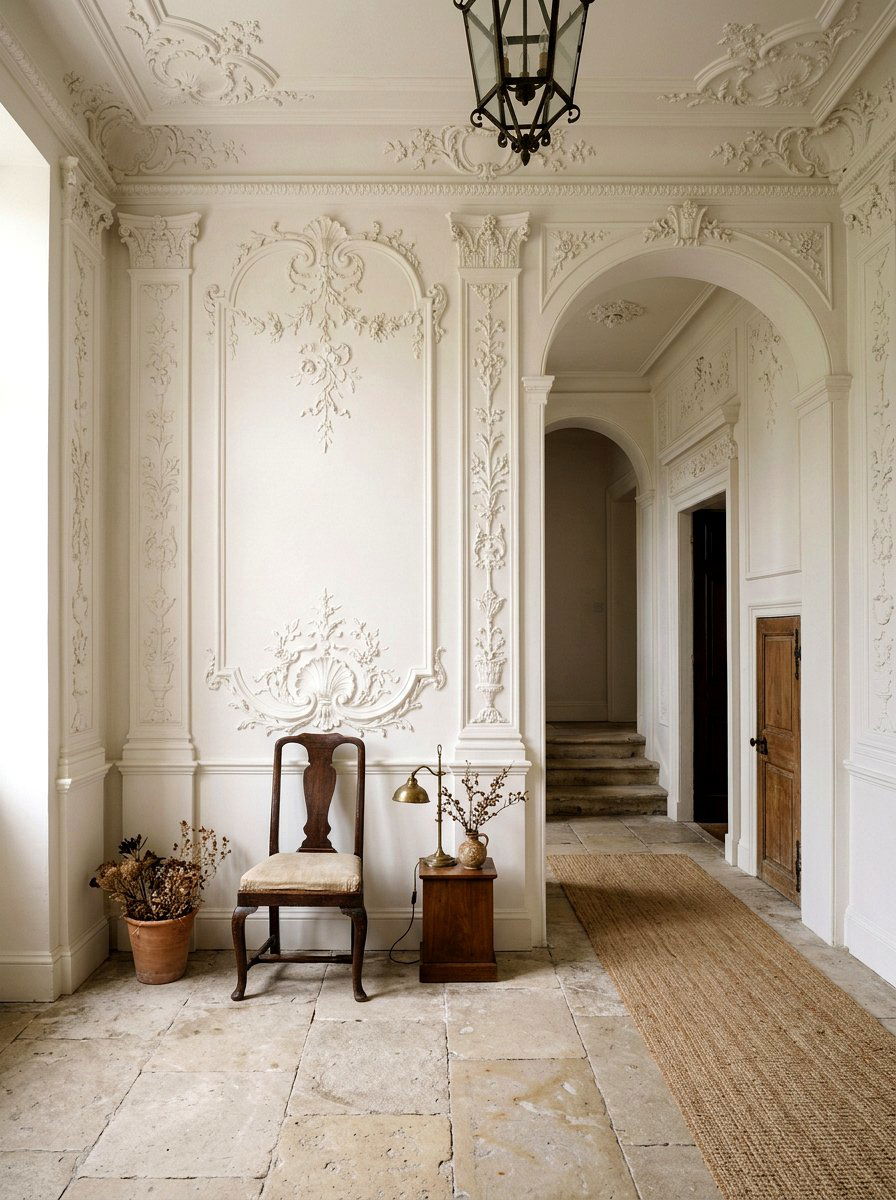 Plaster decorative molding - 30 foyer wall molding ideas
