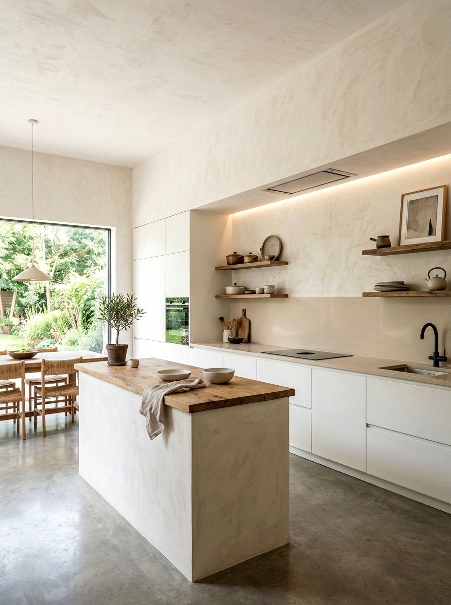 Plaster finish kitchen - 30 full height backsplash ideas