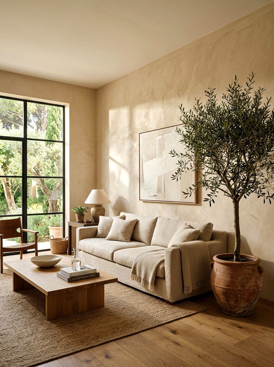 Plaster wall finish living room - 30 Tuscan revival living room ideas