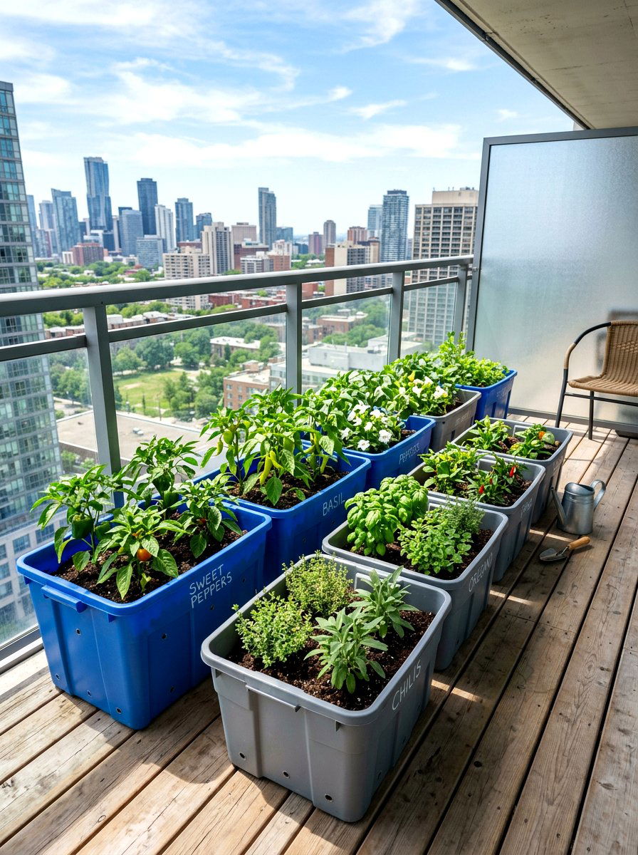 Plastic Bin Garden Bed - 30 budget raised bed ideas