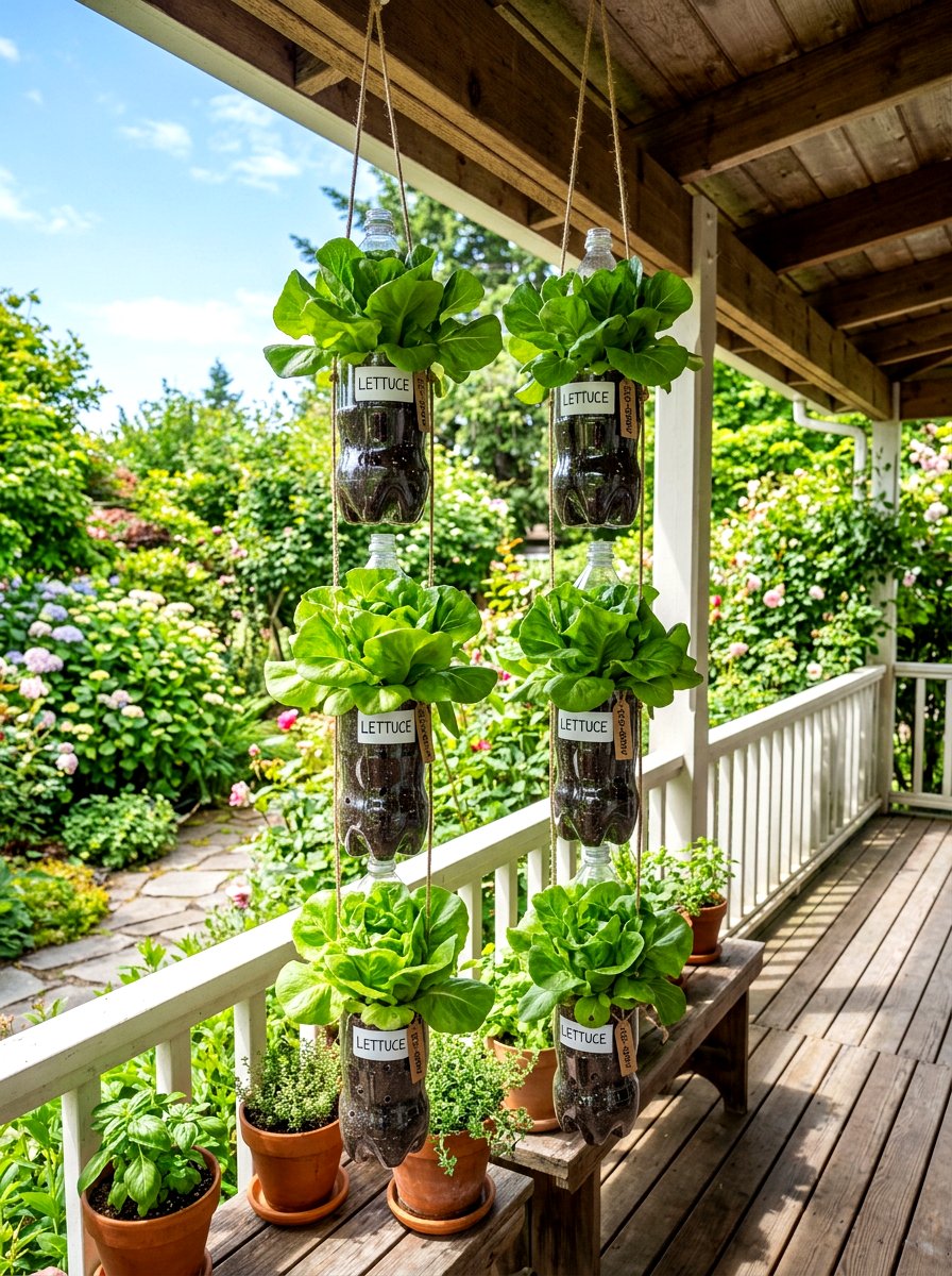 Plastic Bottle Vegetable Garden - 30 budget vegetable garden ideas