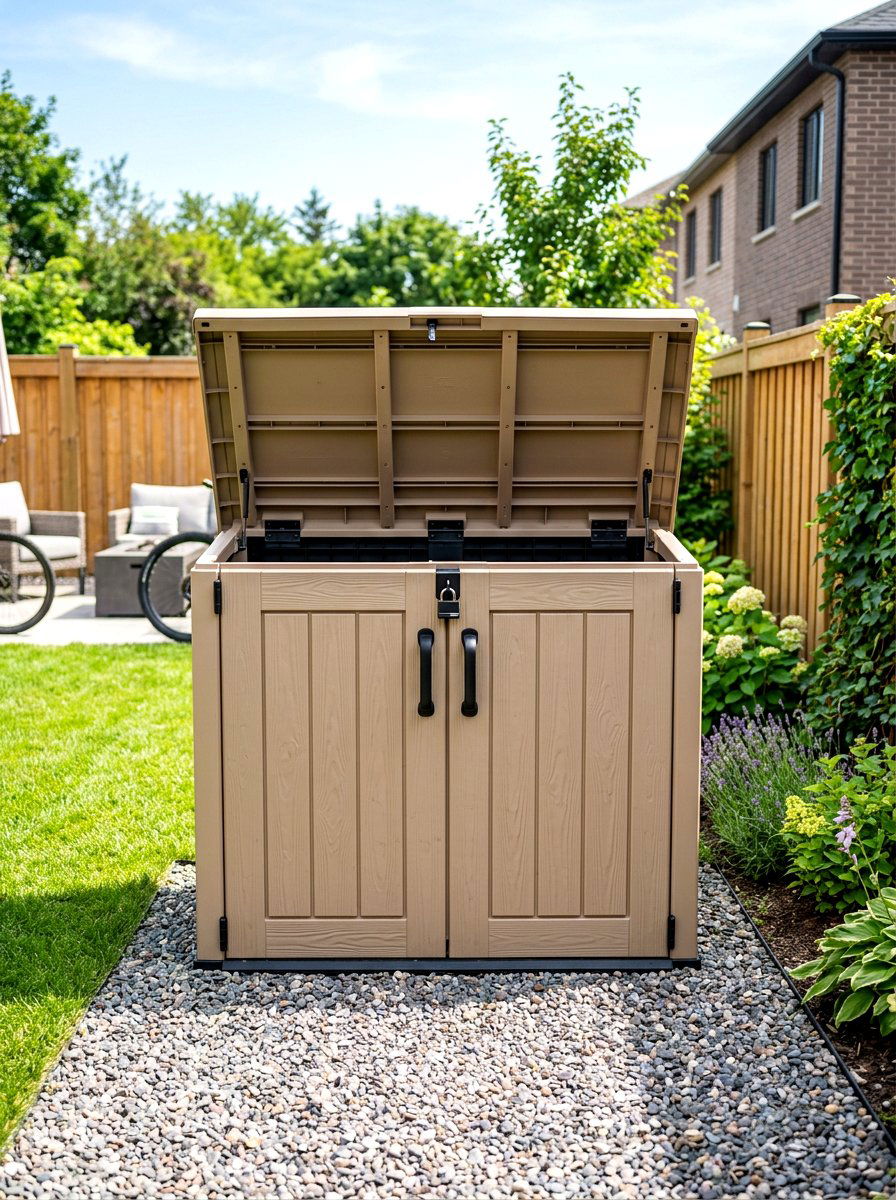Plastic Garden Bike Box - 30 bike storage shed ideas