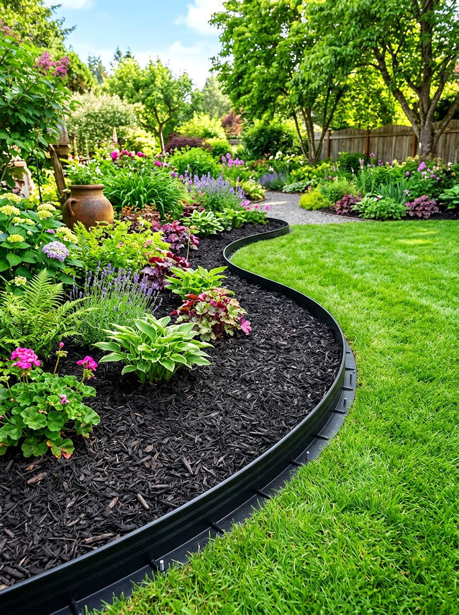 Plastic Garden Border - 30 flower bed edging ideas