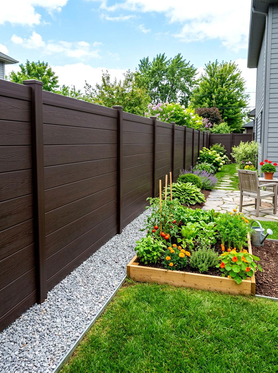 Plastic Panel Fence - 30 cheap fence ideas