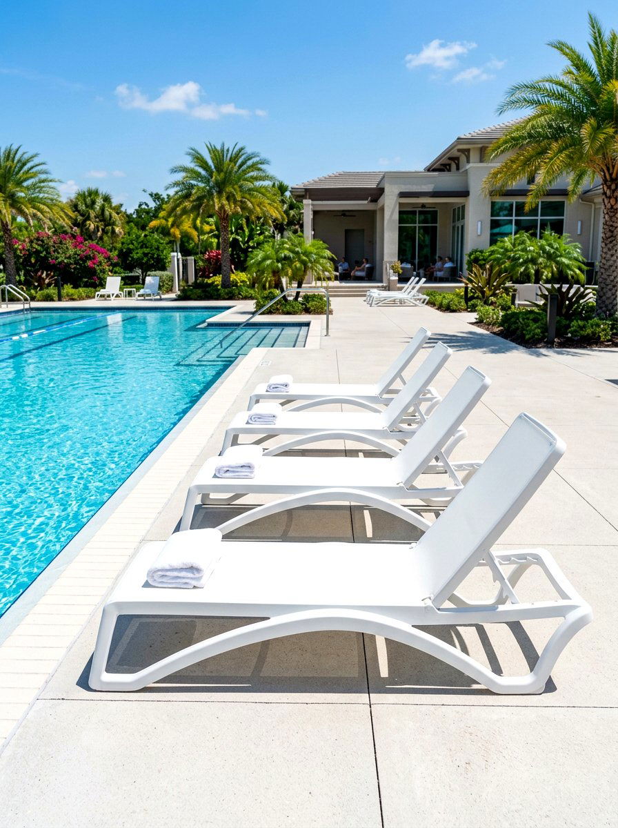 Plastic Poolside Chaise - 30 outdoor lounge chair ideas