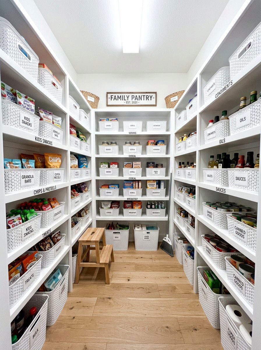 Plastic Storage Basket - 30 basket pantry organization ideas