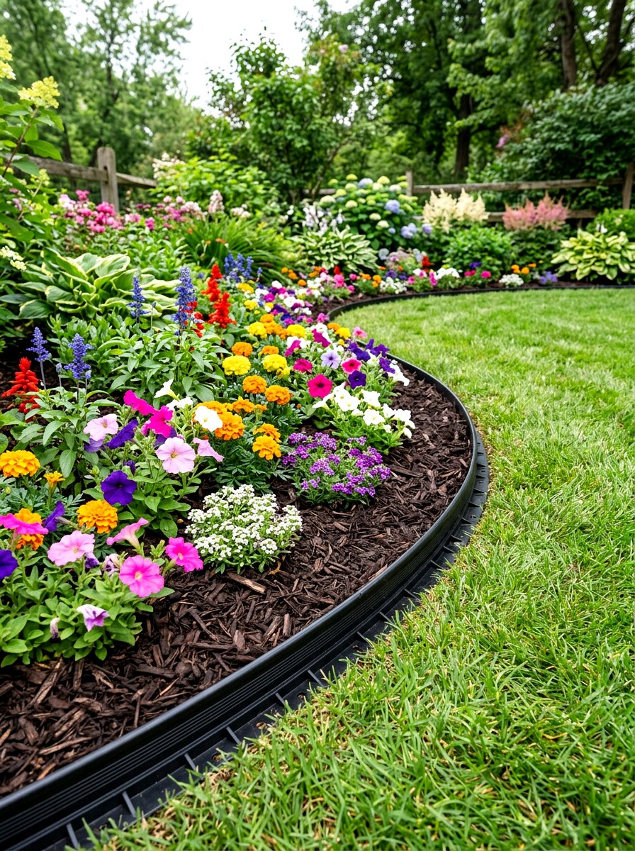 Plastic Strip Garden Edging - 30 flower bed border ideas