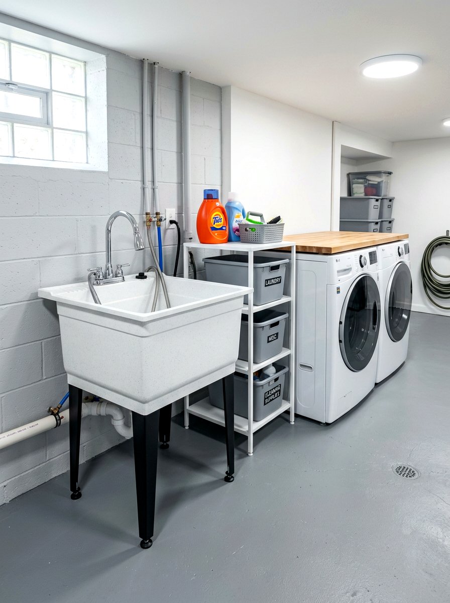Plastic Utility Tub - 30 garage sink station ideas