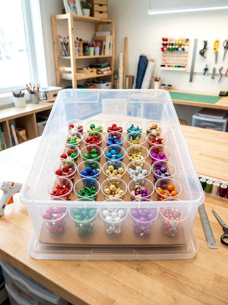 Plastic cup organizers - 30 holiday storage ideas