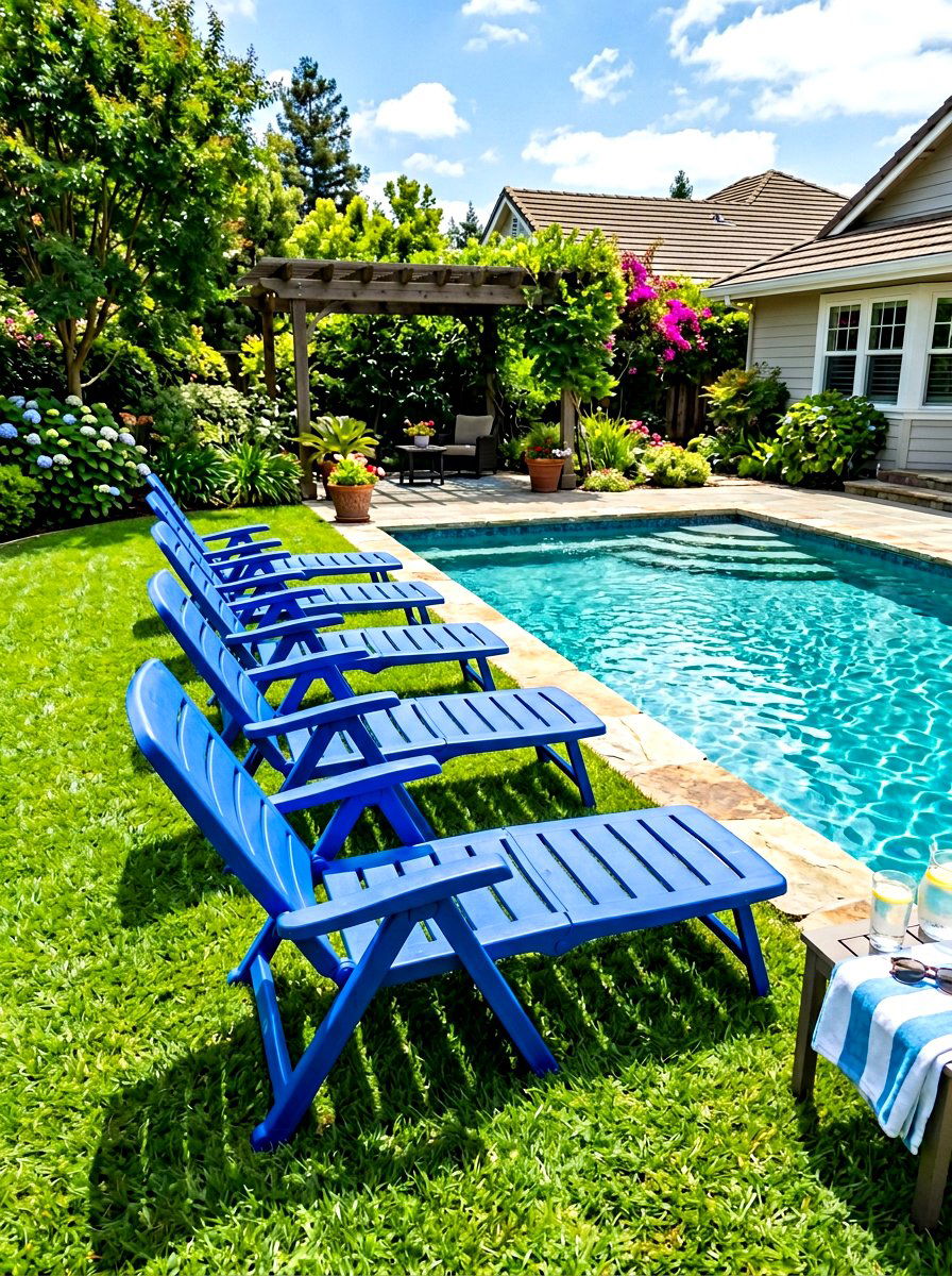 Plastic folding chair - 30 pool lounge chair ideas