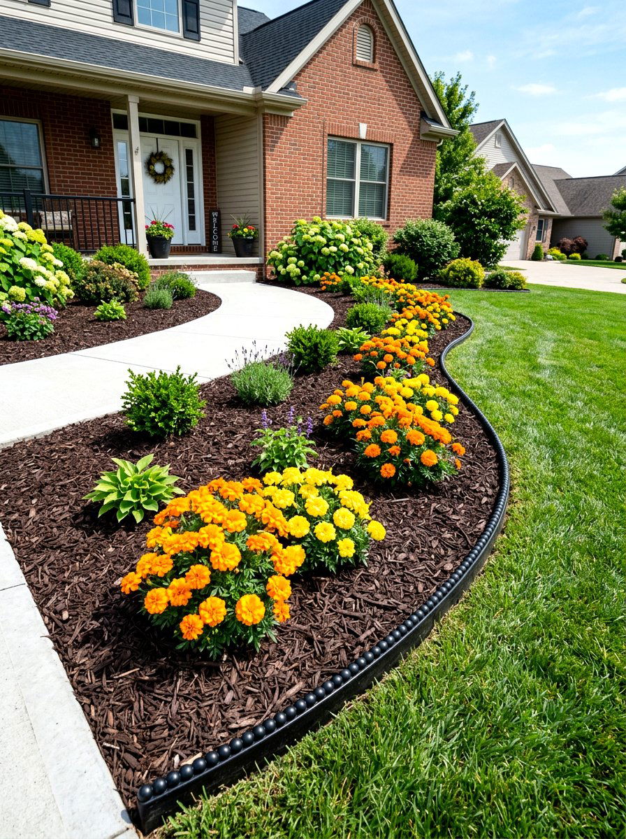 Plastic garden edging - 30 front yard edging ideas